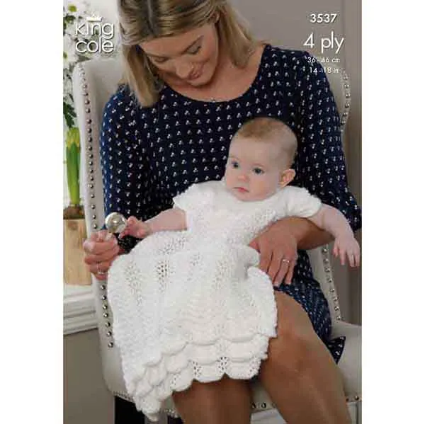 king-cole-3537-taufset-strickanleitung-comfort-4ply-baby image 1
