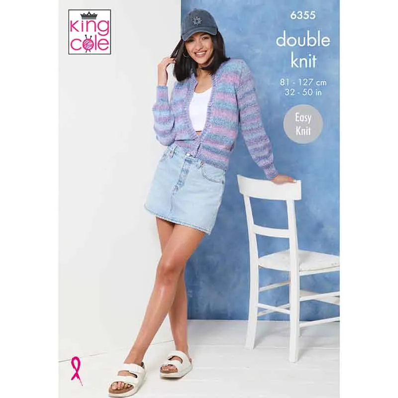 king-cole-6355-cardigan-weste-strickanleitung-jamboree-dk image 1