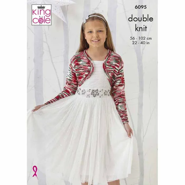 king-cole-patterns-6095-strickanleitung-boleros-glitz-dk image 1