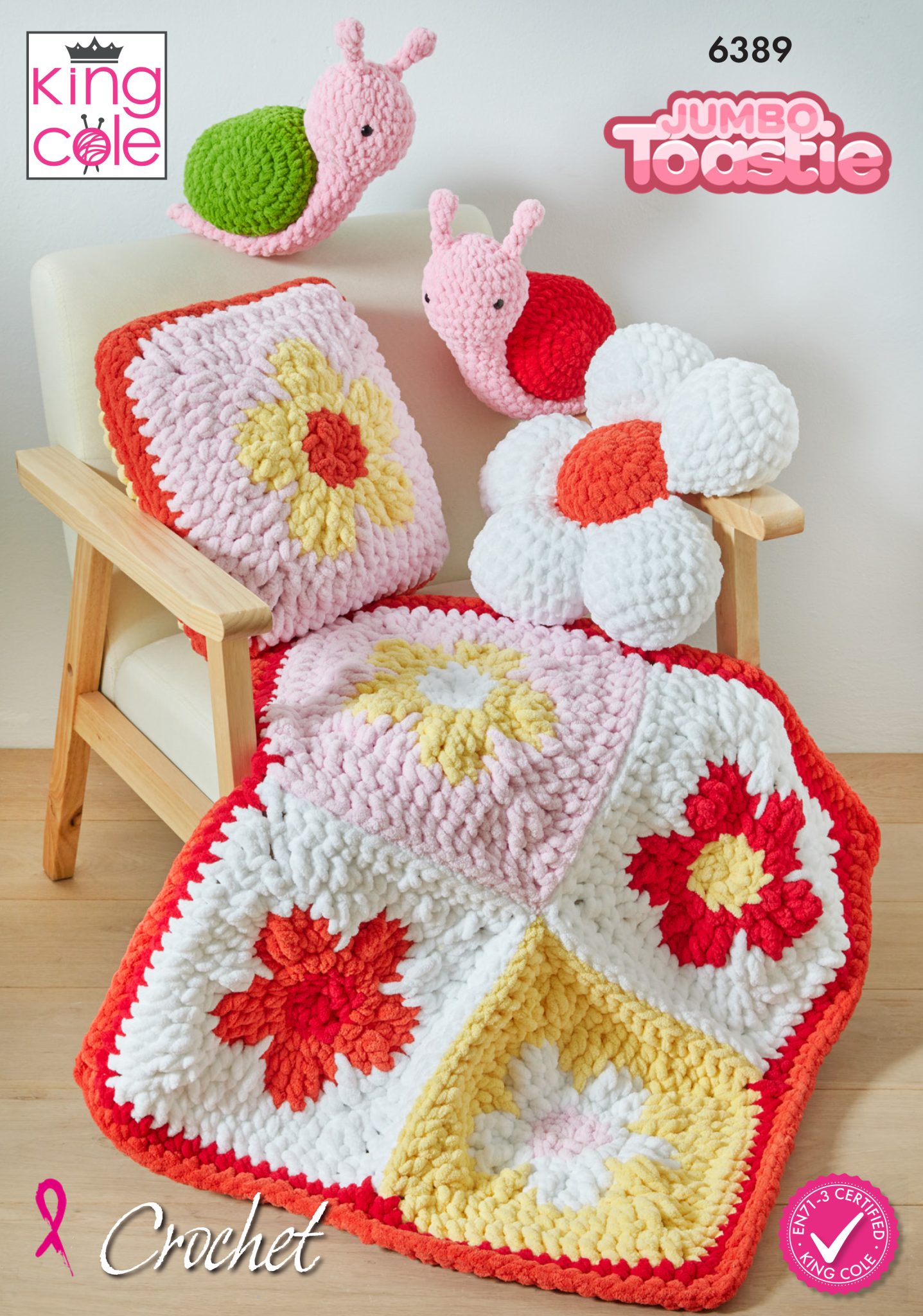 king-cole-6389-blumenkissen-decke-h-kelanleitung-toastie image 1