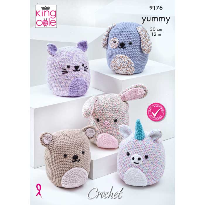 king-cole-patterns-9176-h-kelanleitung-amigurumi-tiere-chunky image 1