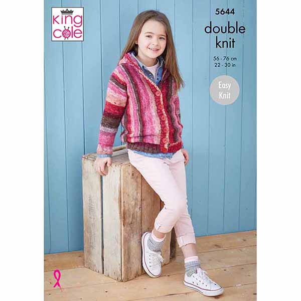 king-cole-patterns-5644-strickanleitung-hoodie-cardigan-bramble-dk image 1