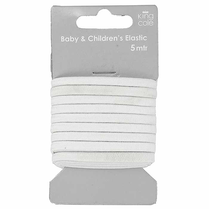 king-cole-haberdashery-gummiband-wei-5m-baby-kinder-n-hgummi image 1