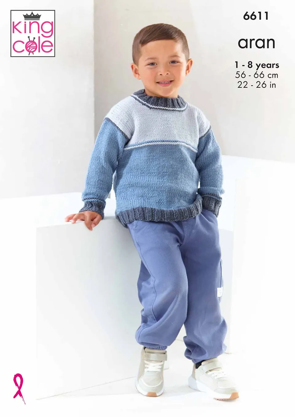 king-cole-patterns-6611-strickanleitung-pullover-cherished-aran image 1
