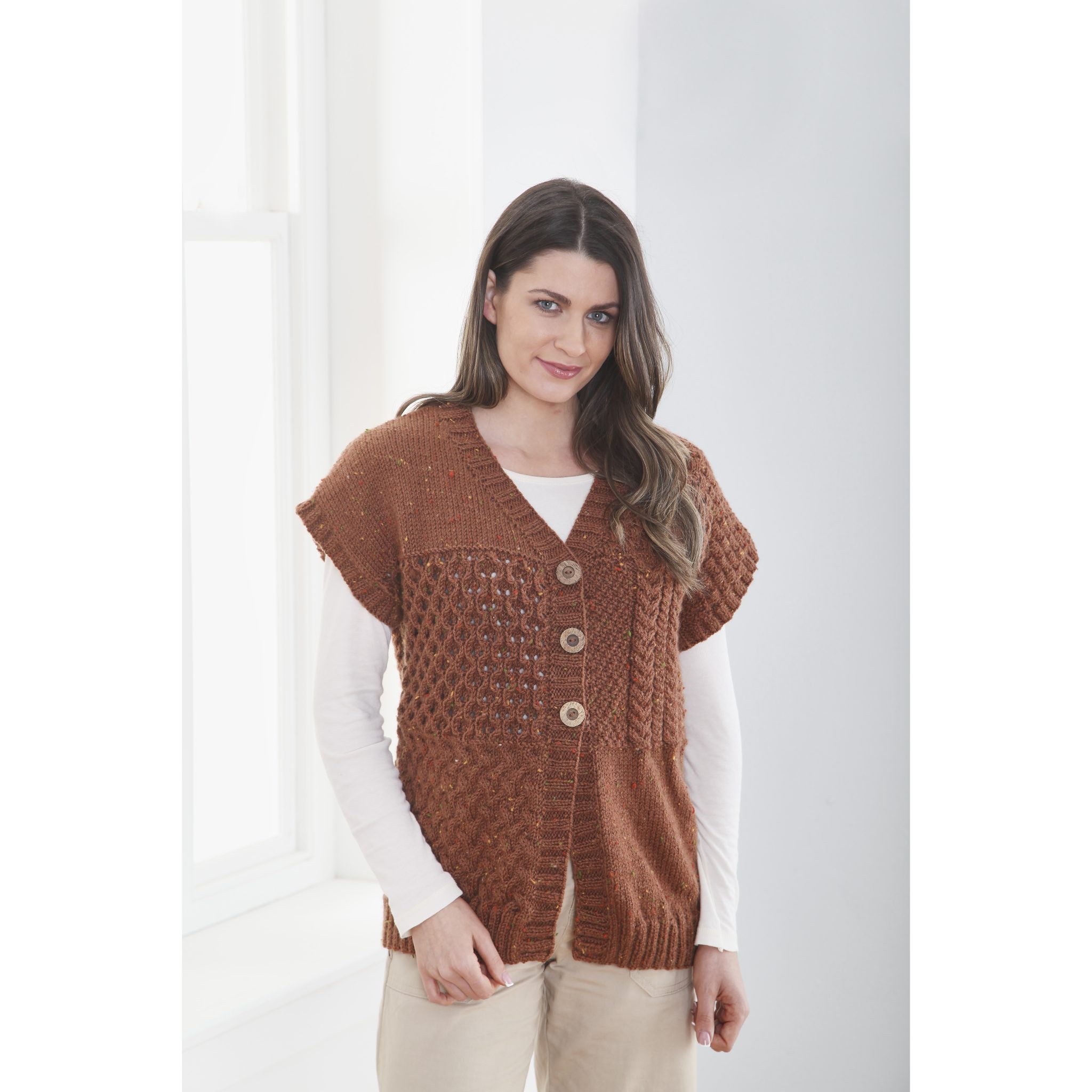 king-cole-patterns-6340-cardigan-weste-strickanleitung-aran image 2