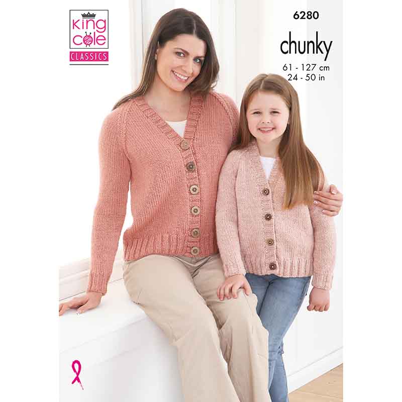 king-cole-6280-big-value-chunky-cardigan-pullover-anleitung image 1