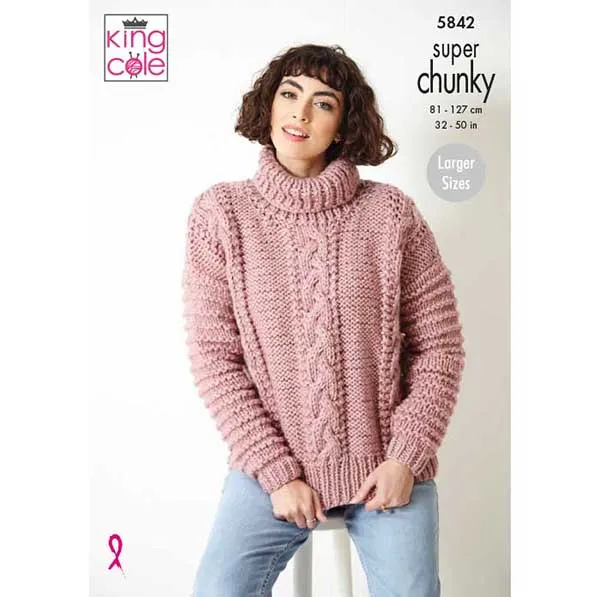 king-cole-patterns-5842-strickanleitung-pullover-jacke-chunky image 1