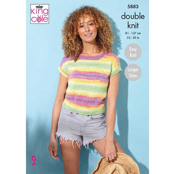 king-cole-5883-top-sweater-strickanleitung-tropical-dk image 1