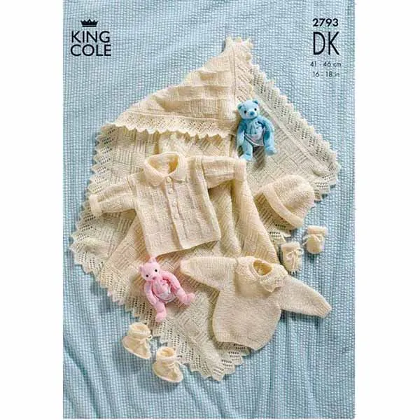 king-cole-2793-tuch-erstausstattung-strickanleitung-dk image 1
