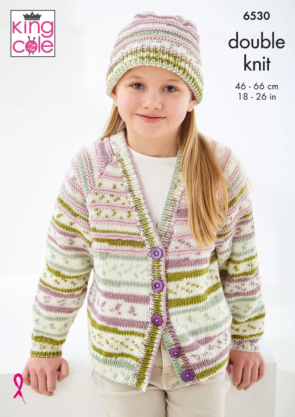 king-cole-6530-strickanleitung-cardigan-und-m-tze-cherish-dk image 1