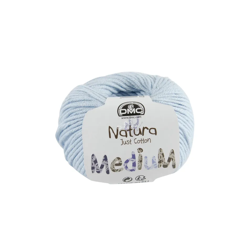 dmc-natura-medium-baumwollgarn-50g-75m-gr-n-blau image 1