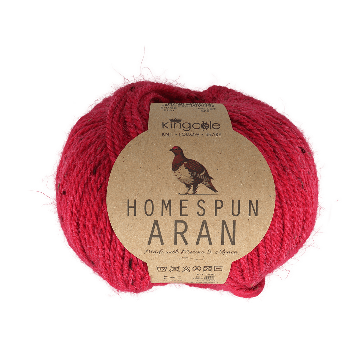 king-cole-homespun-aran-wolle-tweedgarn-400g-wollmix image 1