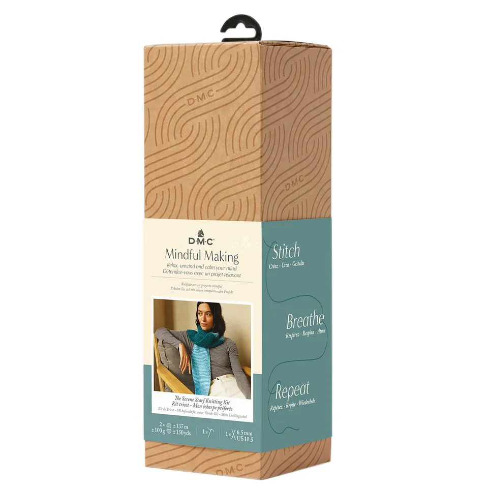 dmc-moulin-strickset-kuschelschal-beige-184cm image 1