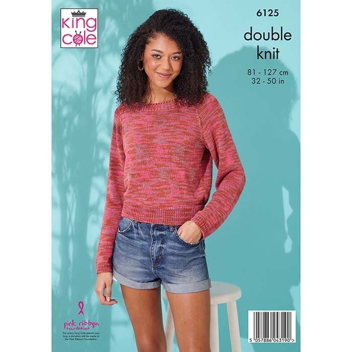king-cole-6125-strickanleitung-pullover-top-linendale-dk image 2