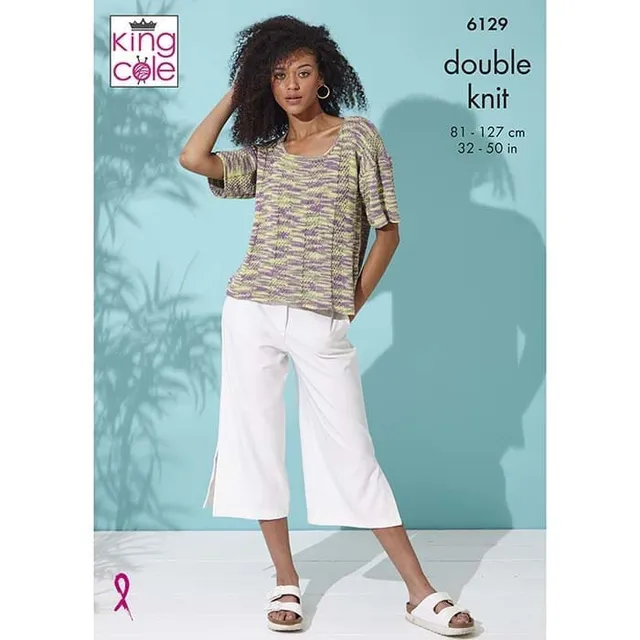 king-cole-6129-tops-strickanleitung-linendale-reflections-dk image 1