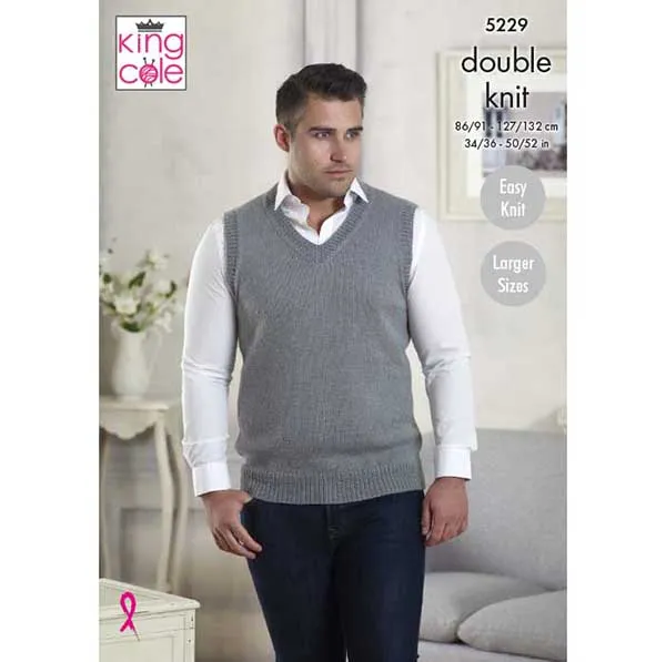 king-cole-5229-strickanleitung-pullunder-weste-majestic-dk image 1
