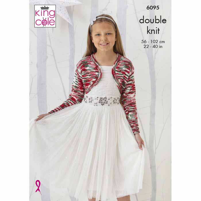 king-cole-patterns-6095-strickanleitung-boleros-glitz-dk image 1