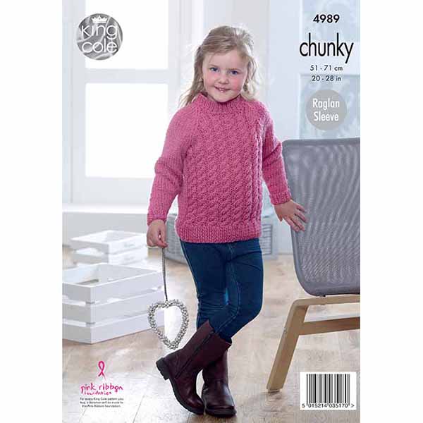 king-cole-patterns-4989-strickanleitung-pullover-cardigan-chunky image 2
