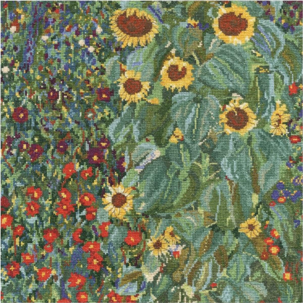 dmc-kreuzstichset-sonnenblumengarten-klimt-f-r-erfahrene image 1