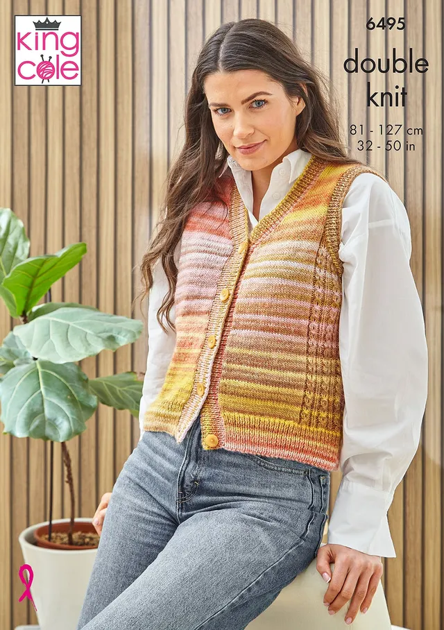 king-cole-6495-strickanleitung-westen-cottagespun-dk image 1