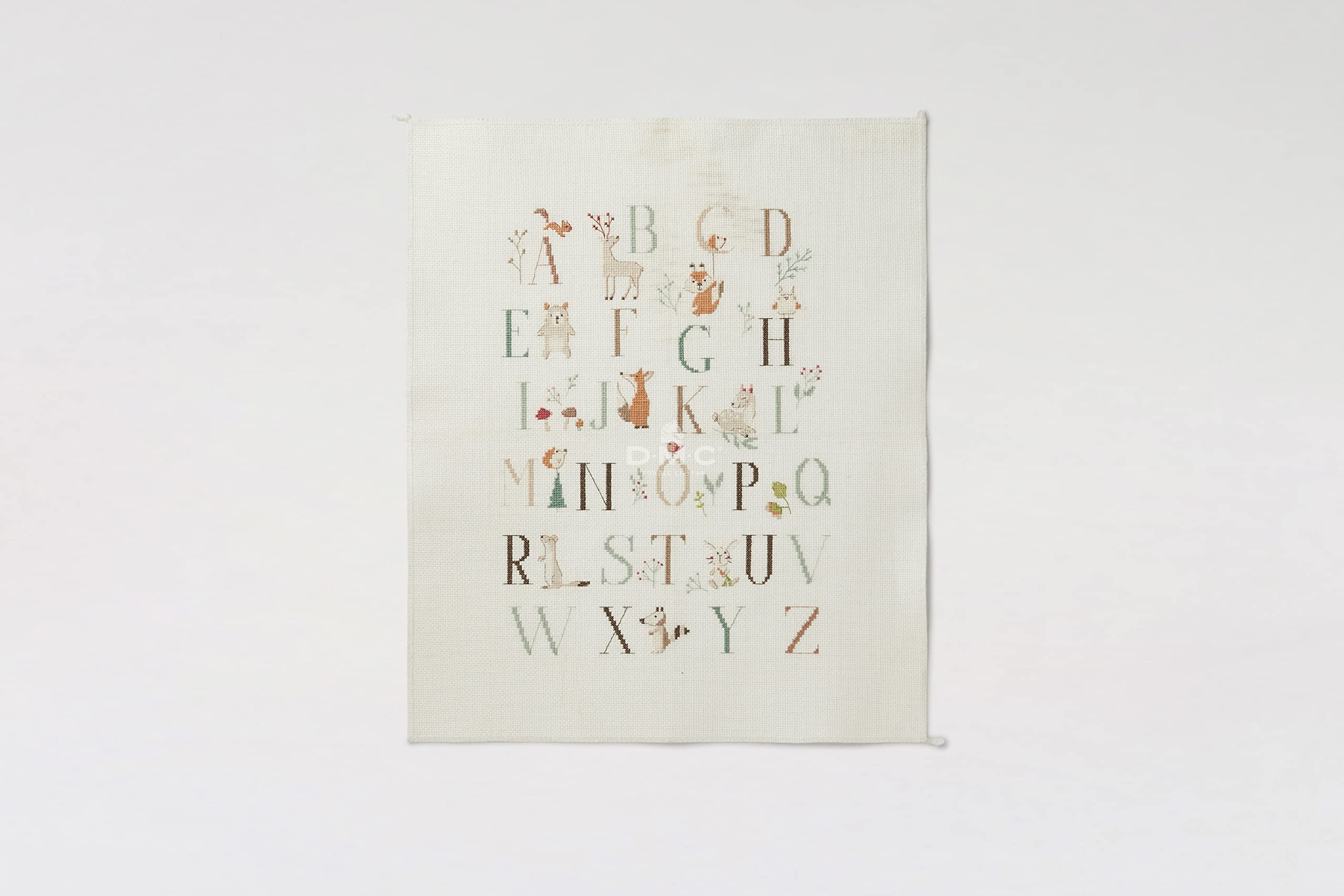 dmc-tieralphabet-sampler-kreuzstichset-35-5x25-7-cm image 2