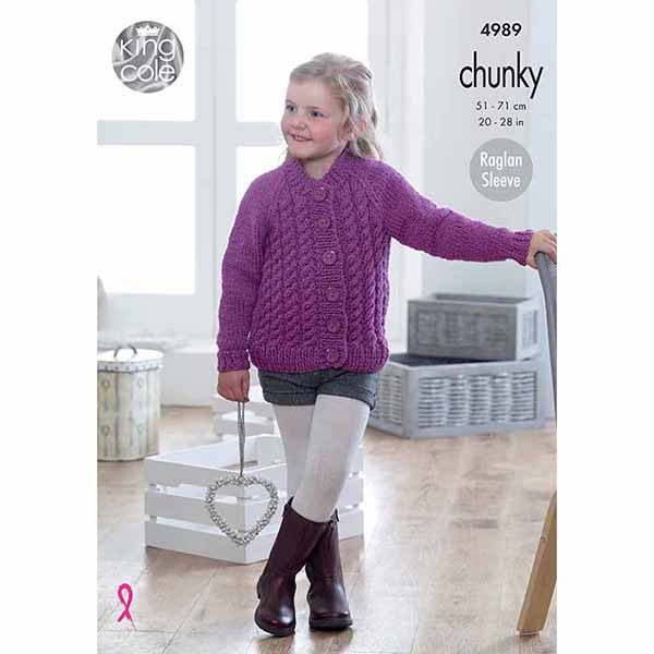 king-cole-patterns-4989-strickanleitung-pullover-cardigan-chunky image 1