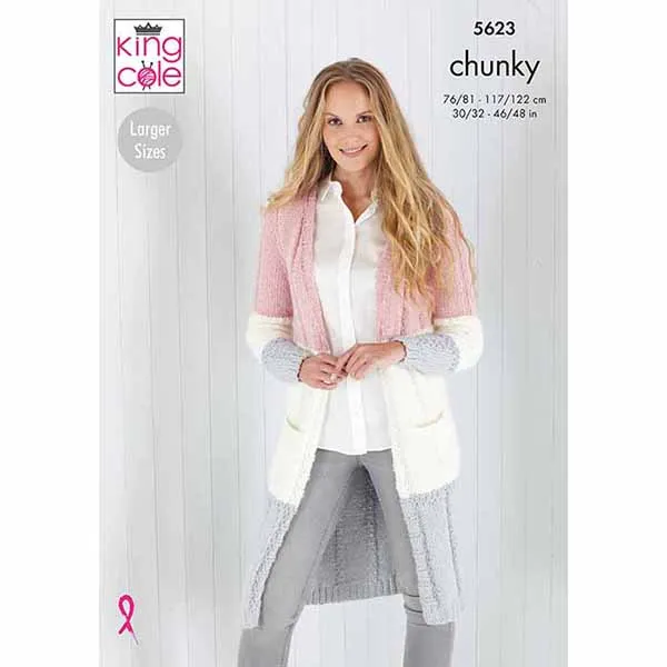 king-cole-5623-cardigans-strickanleitung-timeless-chunky image 1