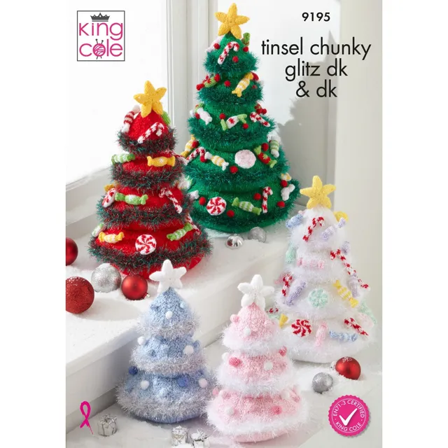 king-cole-9195-strickanleitung-weihnachtsb-ume-glitz-dk image 1