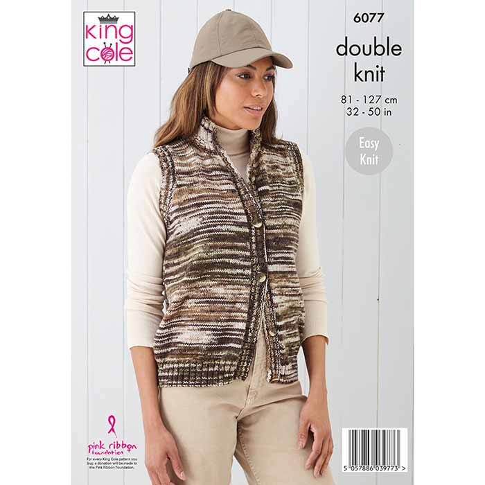 king-cole-6077-bodywarmer-strickanleitung-camouflage-dk image 2