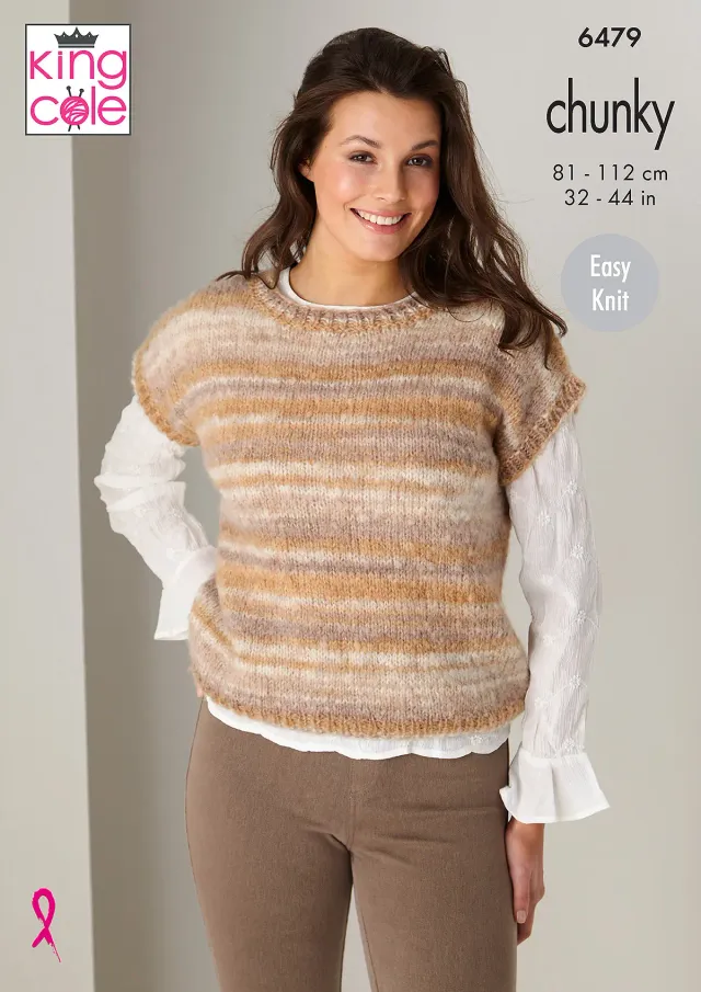 king-cole-6479-pullover-top-strickanleitung-flair-chunky image 1