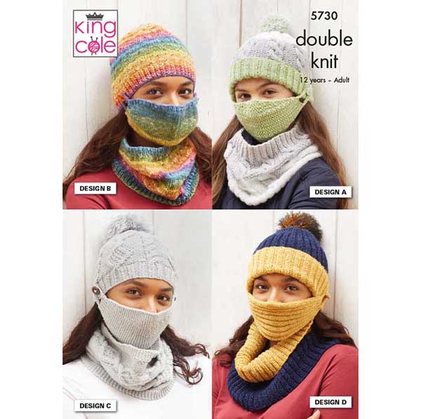 king-cole-patterns-5730-strickanleitung-m-tzen-loops-set image 1