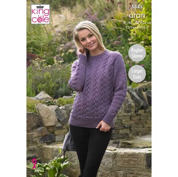 king-cole-patterns-5345-pullover-strickanleitung-fashion-aran image 1