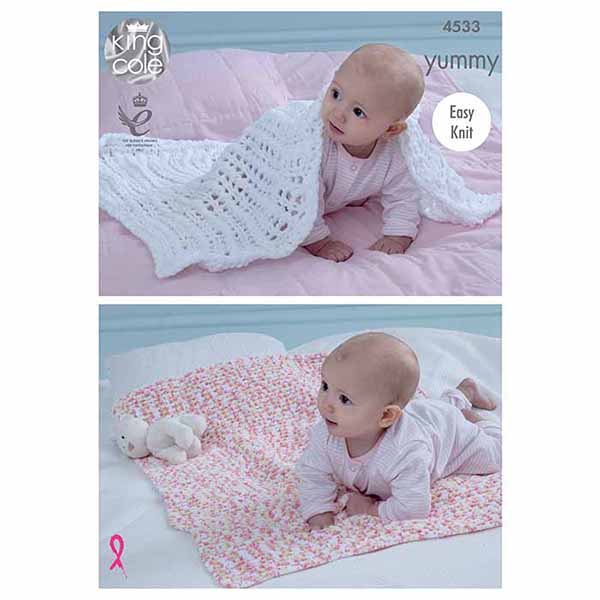 king-cole-4533-strickanleitung-decken-yummy-wolle image 1