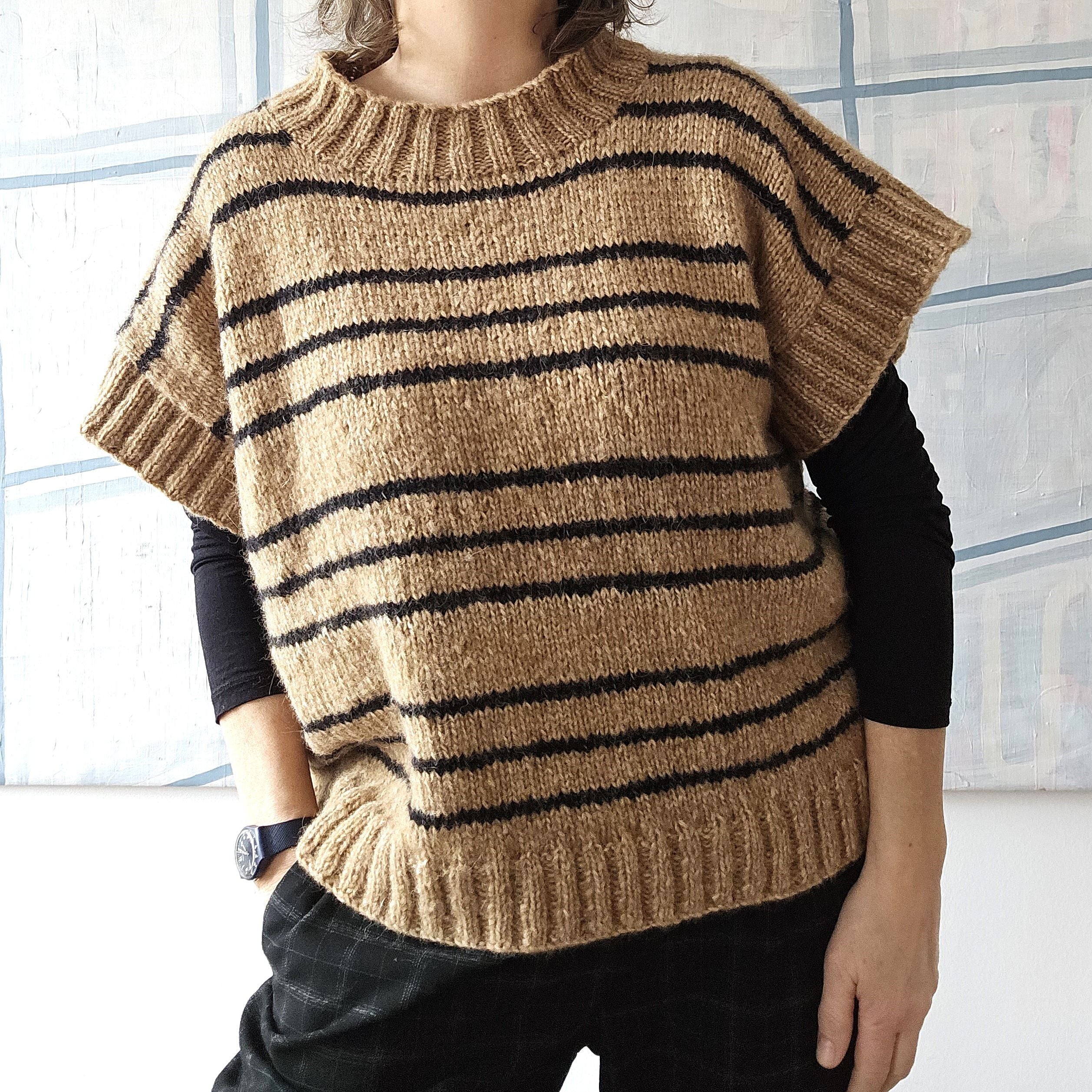 hobbii-liane-weste-strickanleitung-gr-m-streifenmuster image 1