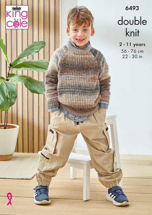 king-cole-6493-strickanleitung-pullover-cottagespun-dk image 1