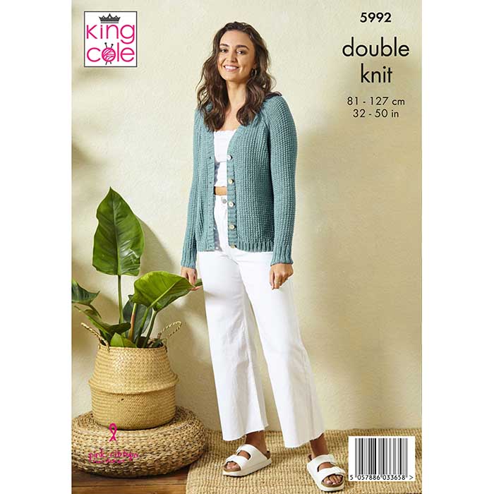 king-cole-5992-strickanleitung-raglan-cardigans-linendale-dk image 2