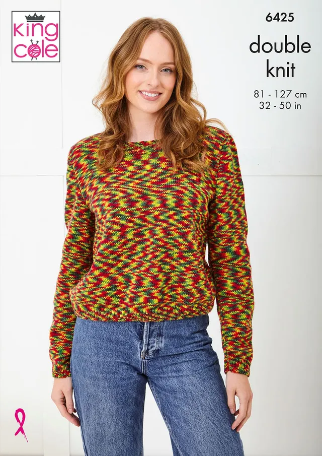 king-cole-p6425-strickanleitung-pullover-cardigan-dk image 1