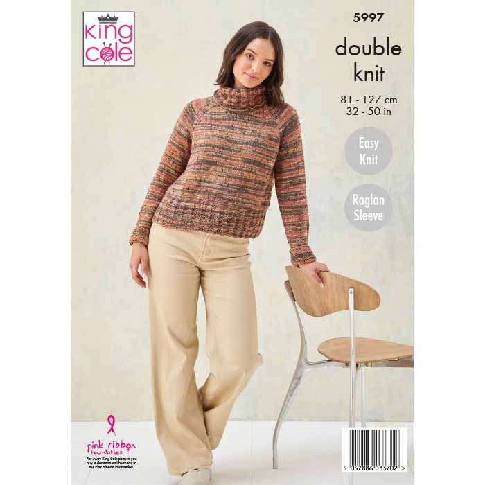 king-cole-patterns-strickanleitung-5997-pullover-homespun-prism-dk image 2