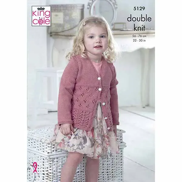 king-cole-5129-strickanleitung-cardigan-cottonsoft-dk image 1