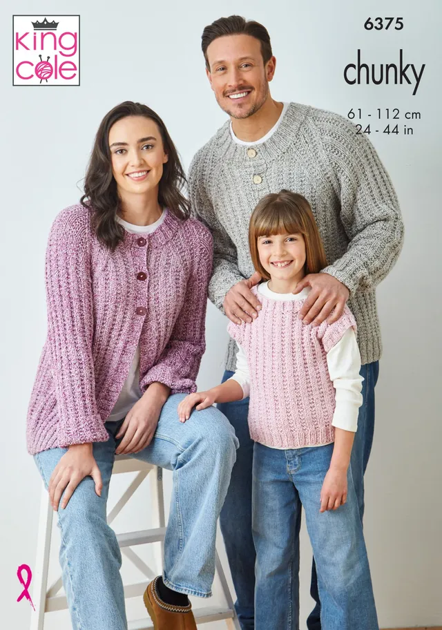 king-cole-patterns-6375-strickanleitung-pullover-top-chunky image 1