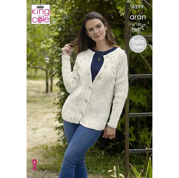 king-cole-5299-pullover-cardigan-strickanleitung-big-value-aran image 1