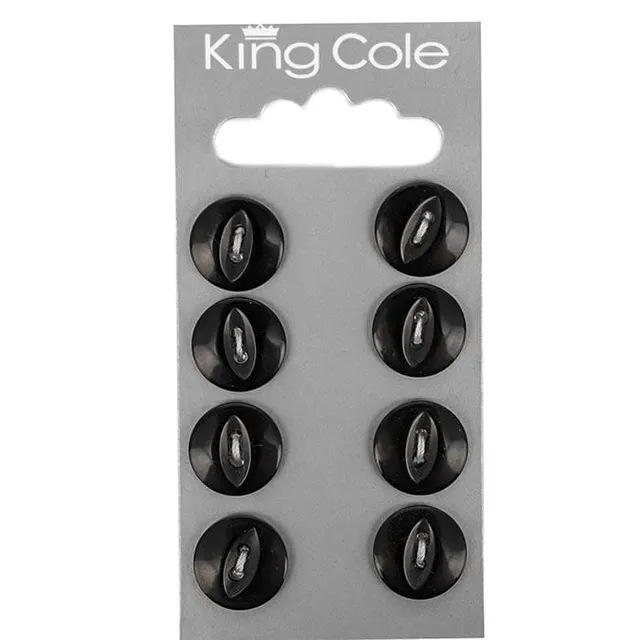 king-cole-haberdashery-fischaugen-kn-pfe-schwarz-klein image 1