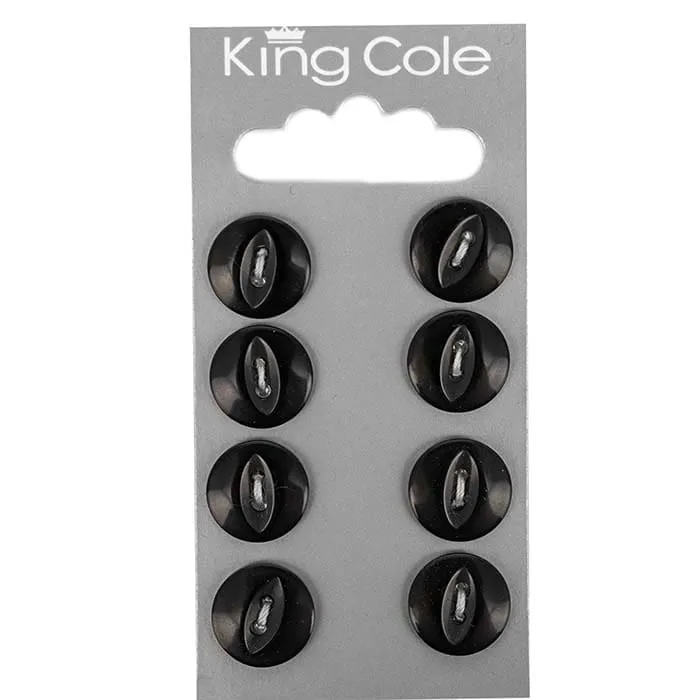 king-cole-haberdashery-fischaugen-kn-pfe-schwarz-klein image 1