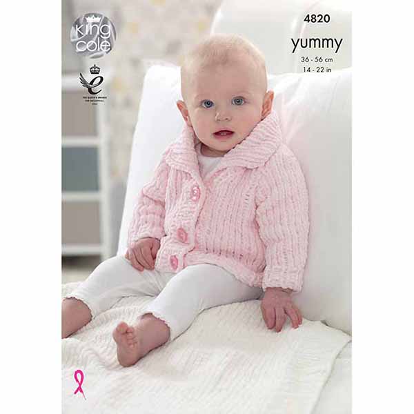king-cole-4820-strickanleitung-jacke-decke-yummy image 1