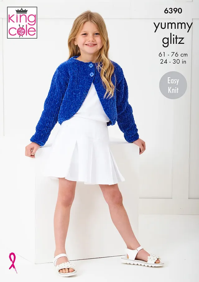 king-cole-6390-strickanleitung-boleros-yummy-glitz image 1