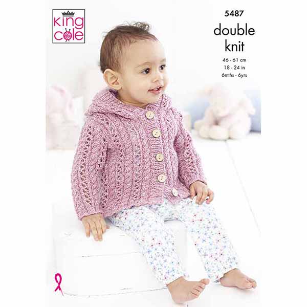 king-cole-patterns-5487-strickanleitung-jacke-cotton-top-dk image 1