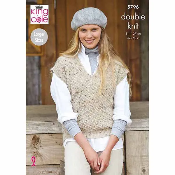 king-cole-patterns-5796-strickanleitung-tank-top-homespun-dk image 1