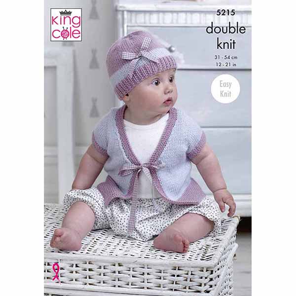 king-cole-5215-strickanleitung-baby-cardigan-mantel-dk image 1