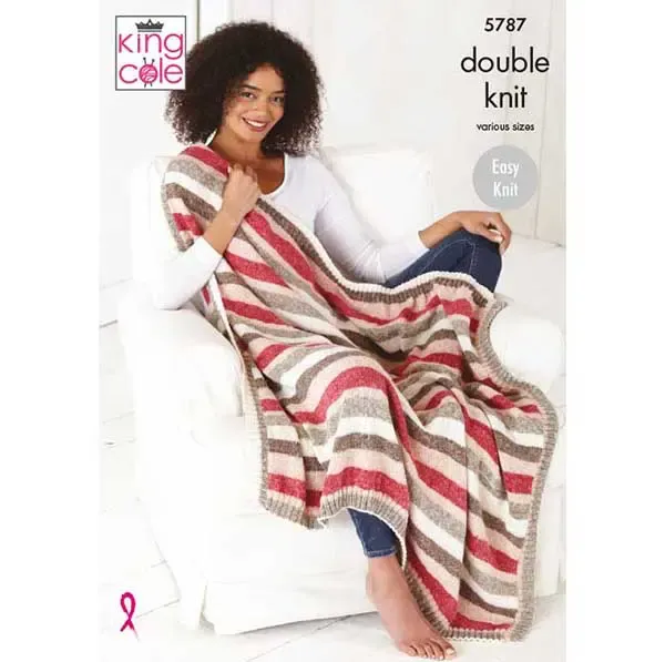 king-cole-patterns-5787-strickanleitung-decke-harvest-dk image 1