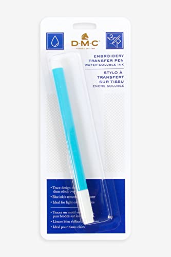 dmc-stickerei-transferstift-blau-wasserl-slich-helle-stoffe image 3